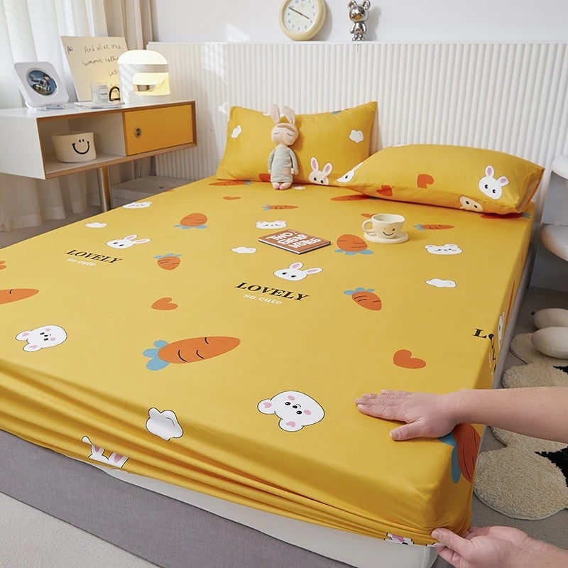 Bluejw Sunny Textile Skincare Cotton Fitted Sheets for Beds Waterproof Fitted Sheet - Image 5